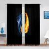 Yin Yang Trippy Psychedelic Art Tulle Voile Curtains for Bedroom Window Decor Living Room Sheer Curtains Blinds Organza Drapes