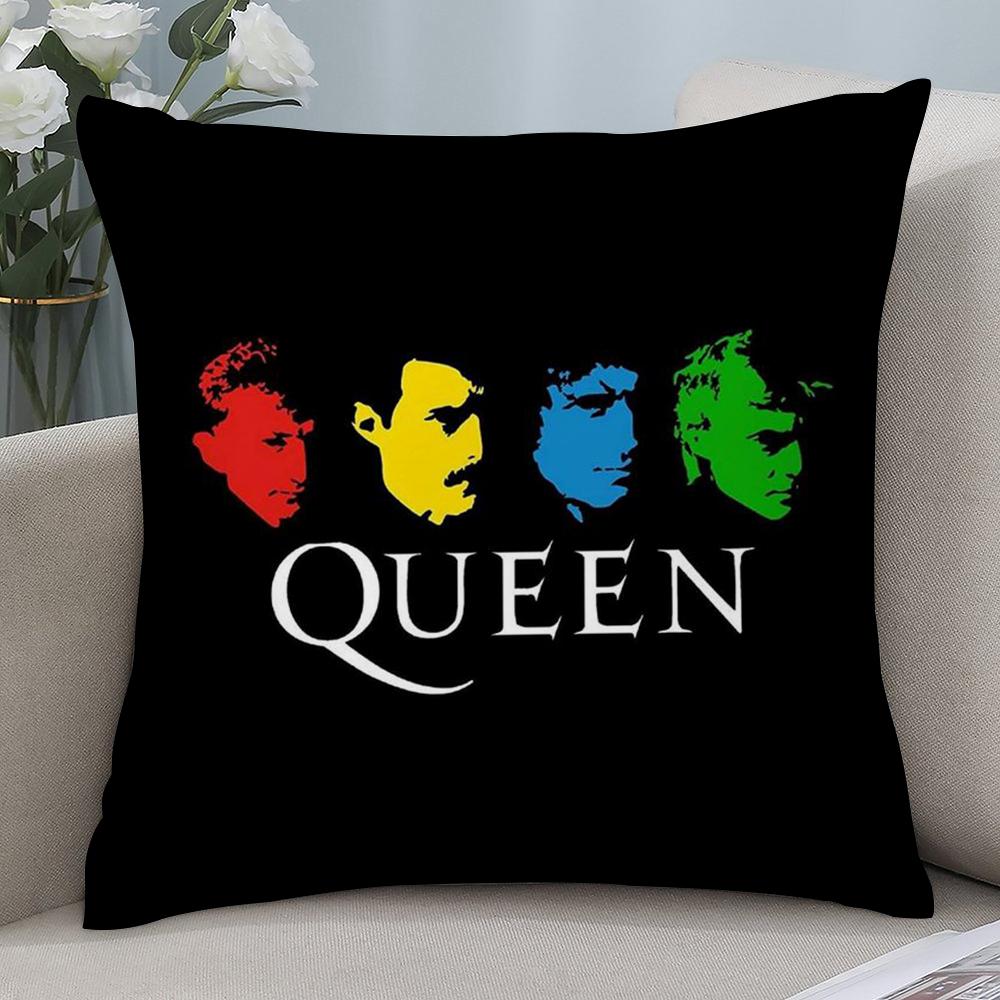 Rock Queen BandS Kissenbezug Kurzer Plüsch Sofa Dekorativ Geschenk Zuhause Doppelseitiger Druck Kissen