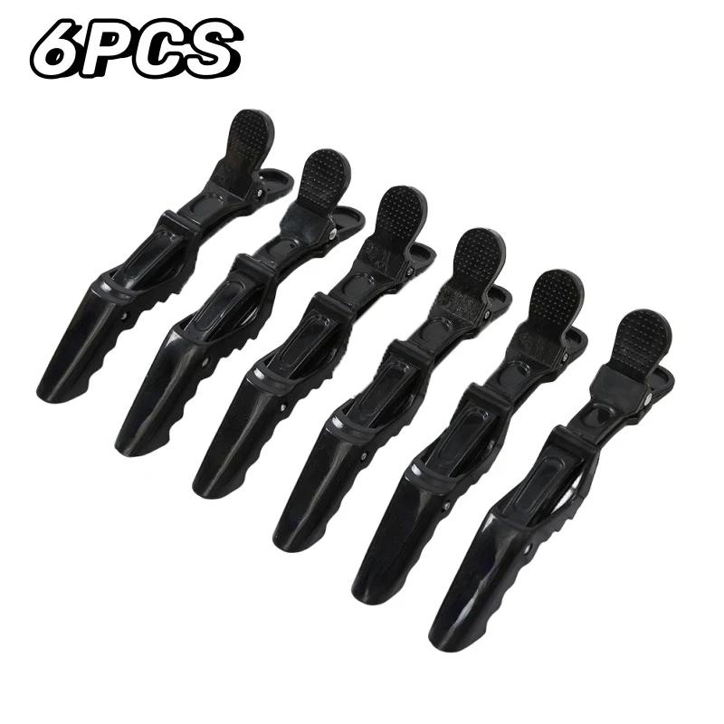 6pcs/Lot Plastic Hair Clip Hairpin Hairdressing Clamps Claw Section Alligator Clips Barber For Styling Salon Accessories