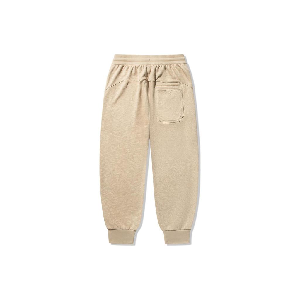 Li Ning X Jackie Chan Collaboration Kung Fu Series Drawstring Loose Knit Sports Pants Men Pants Fragrant-Apricot AKLU225-2