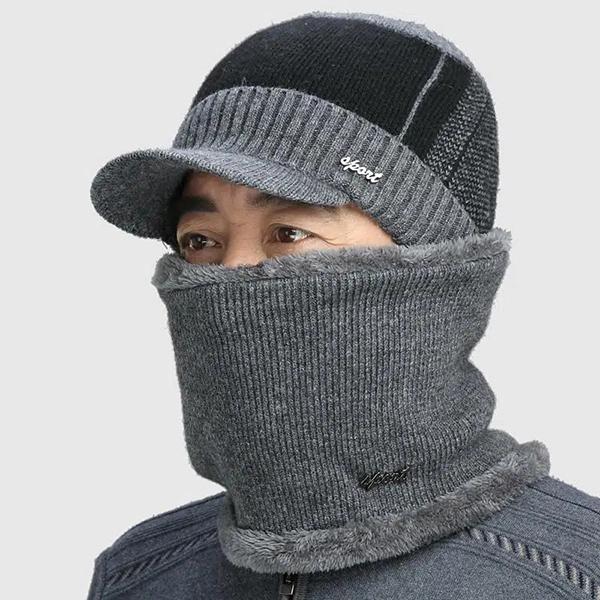 Warme Wintermütze für Herren, lässige weiche Beanie für Männer, Wollmütze mit Futter, hochwertige Motorhaube, Strickmütze