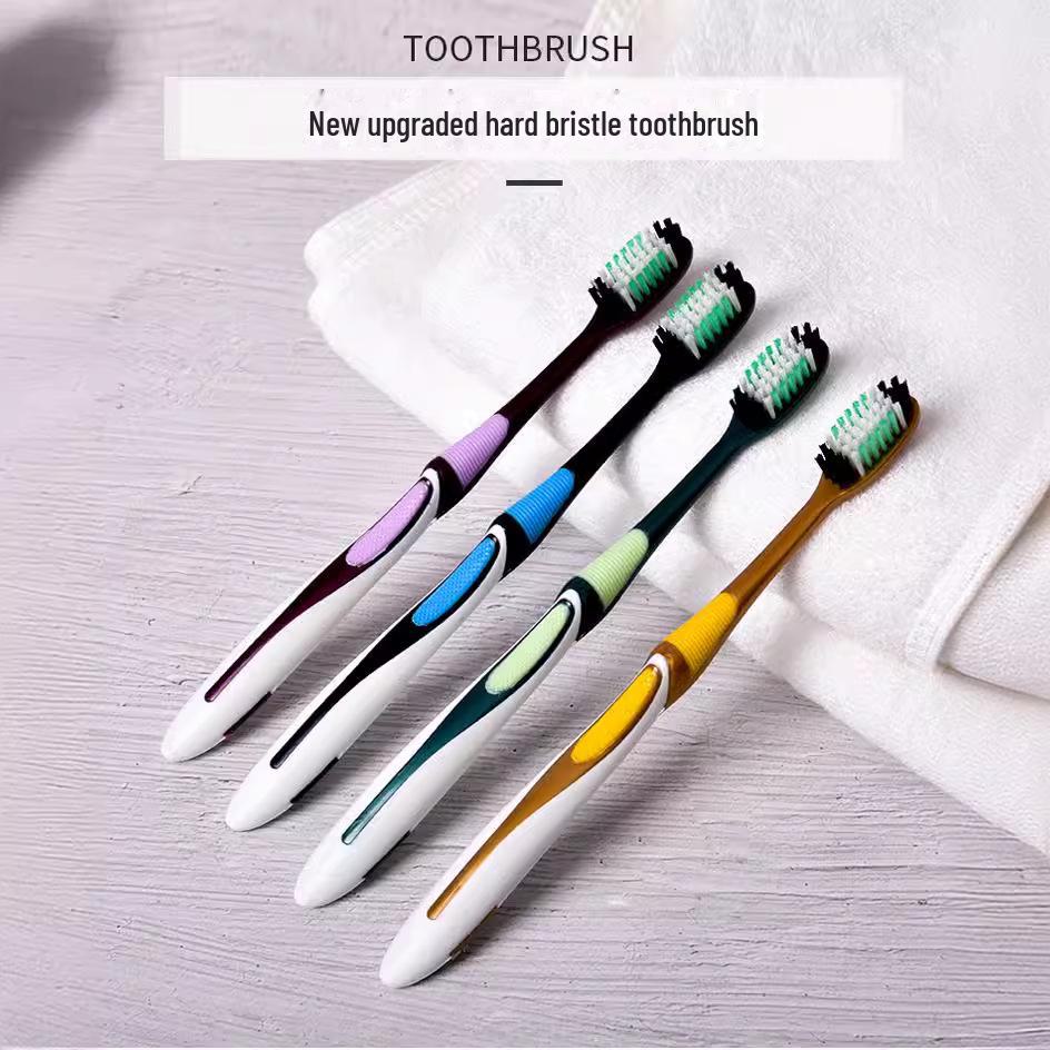 Bamboo Charcoal Toothbrush: Soft & Hard Bristles for Adults & Students, Family Pack, Cute Design, Unisex