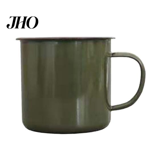 Kitchen Cup 120/240/350/500ML Vintage Enamel Mug with Handle Heat-resistant Large Capacity Tea Milk Water Coffee Drinking Retro Decoration 1960s Style