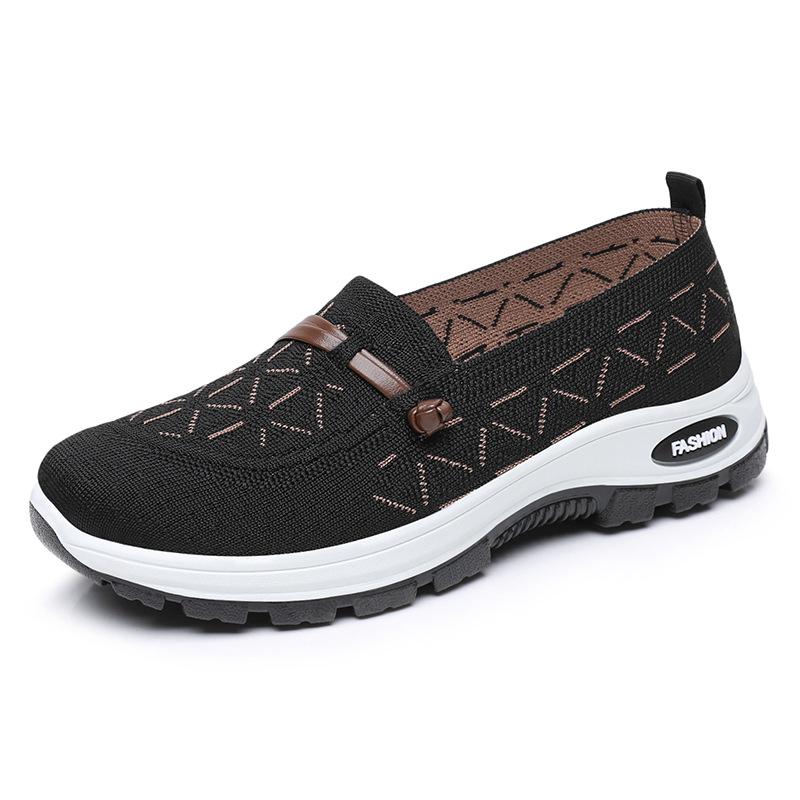 

Обувь женская обувь универсальная летняя новая сетчатая дышащая не душная для ног повседневная обувь летящая тканая мягкая подошва не устают ноги обувь для мамы 36