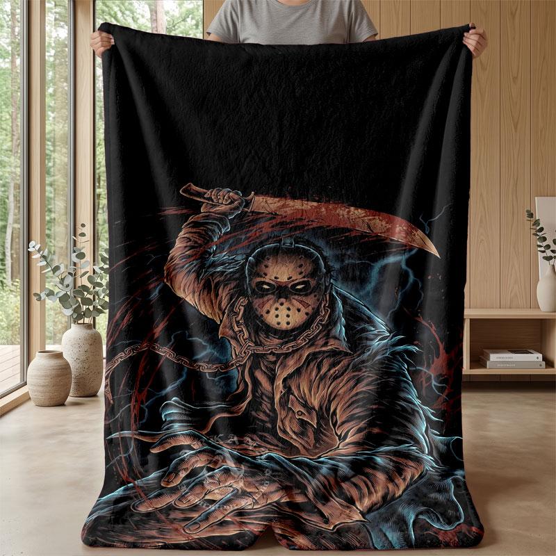 Soft Flannel Blanket Lightweight Cozy Bedroom Living Room CoverFriday the 13th Jason Voorhees