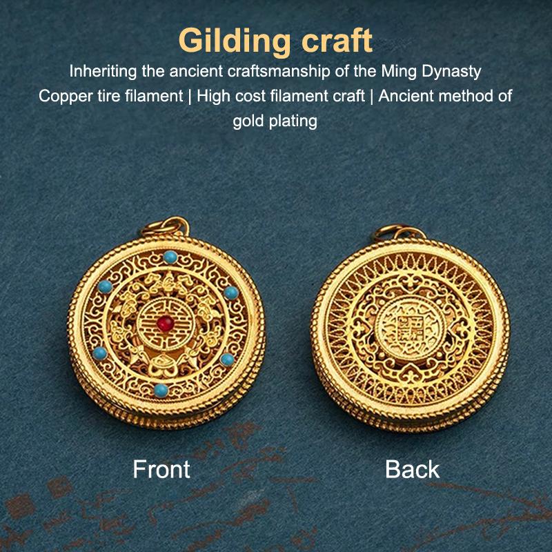 Chinese Vintage Car High-Grade Keychain Gold Bag Pendant Delicate Feature Hand-Woven Diy Charm Boyfriend Gift