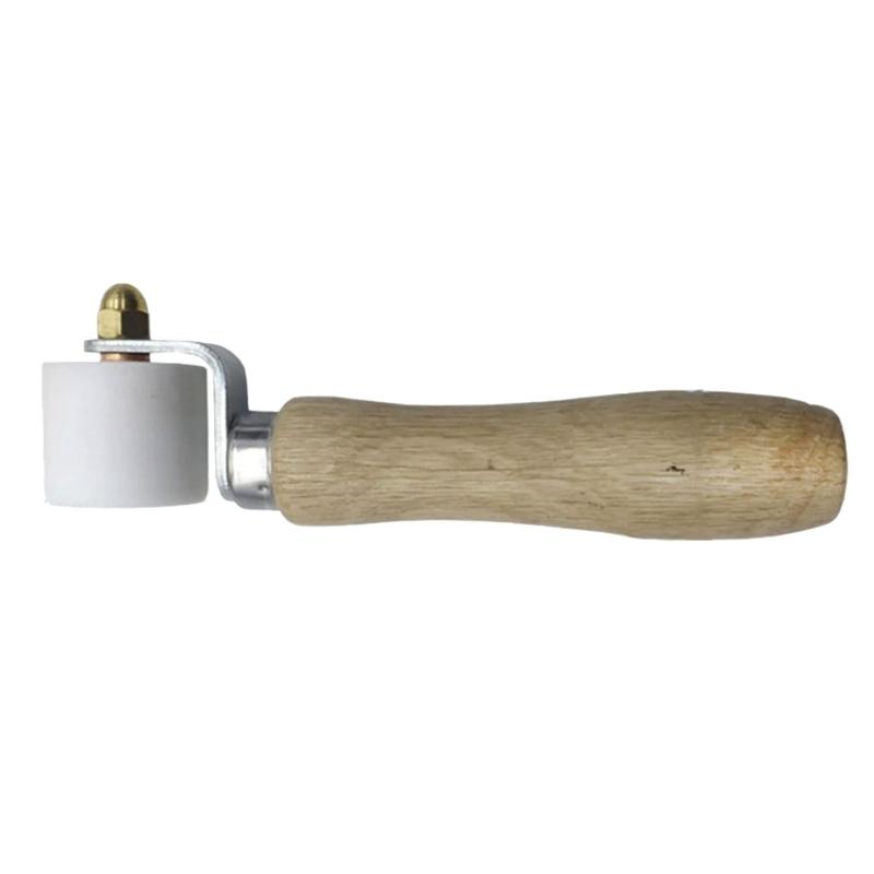 Wood Handle Wallpaper Roller Flat Pressure Roller Smoothing Tool Nonslip Edge Seam Roller Decorating Tool Width 40/28mm