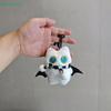 Cartoon Plush Mini Black Cat Pendant Keychain Backpack Hanging Ornaments Car Keyring Birthday Gift