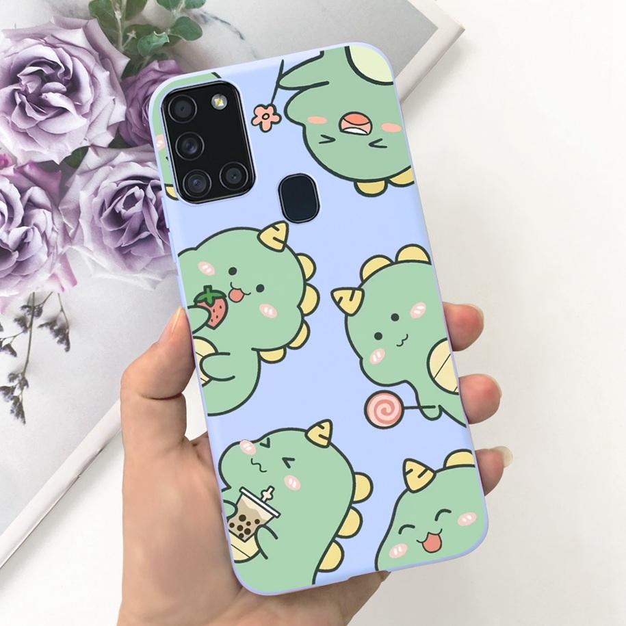 For Samsung A21S Case SM-A217F A 21S Back Cover Fashion Flower Cartoon TPU Soft Silicone Phone Case For Samsung Galaxy A21s Capa