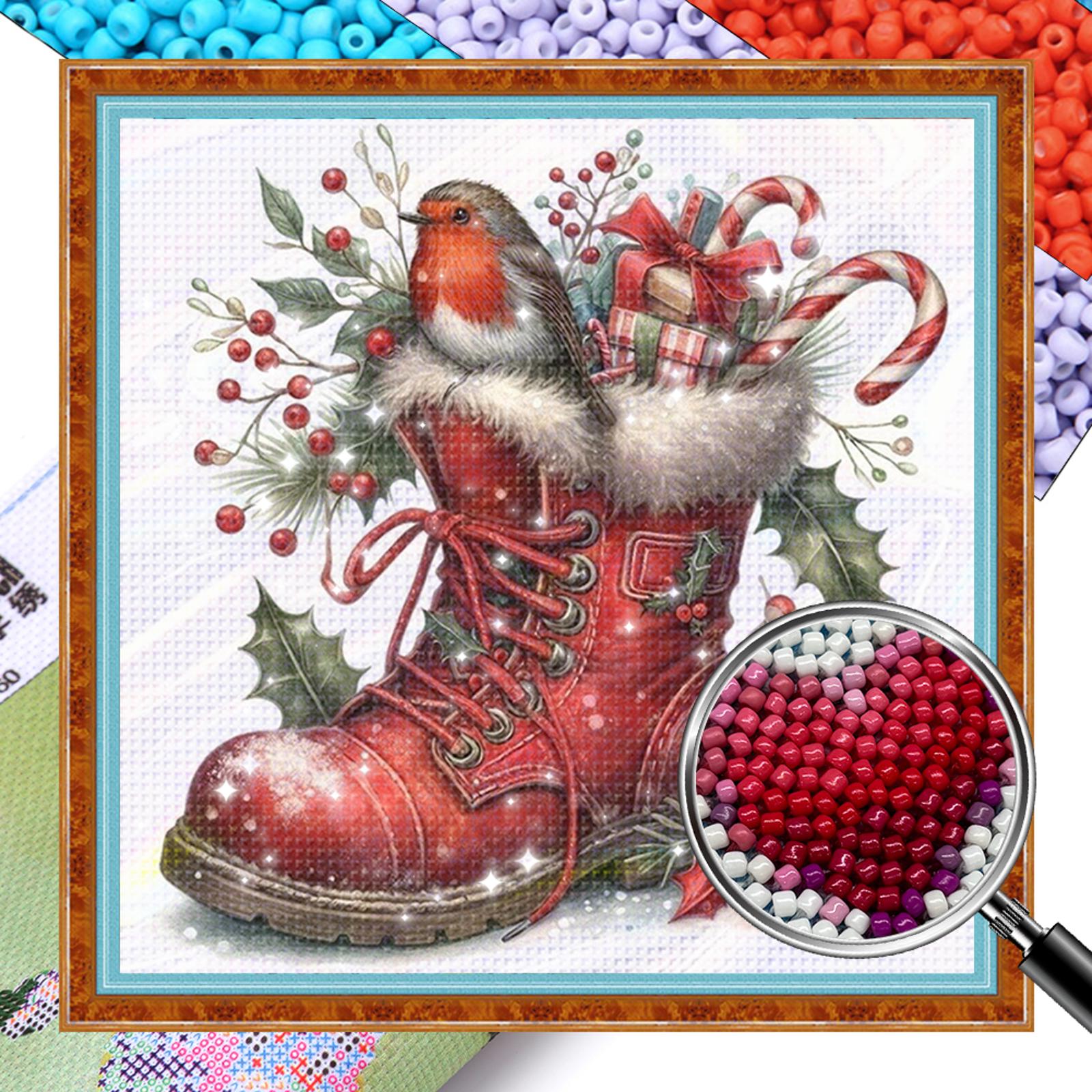 

Partial Embroidery Beads Printed 11CT Animal Cross Stitch Kit Home Art Decor