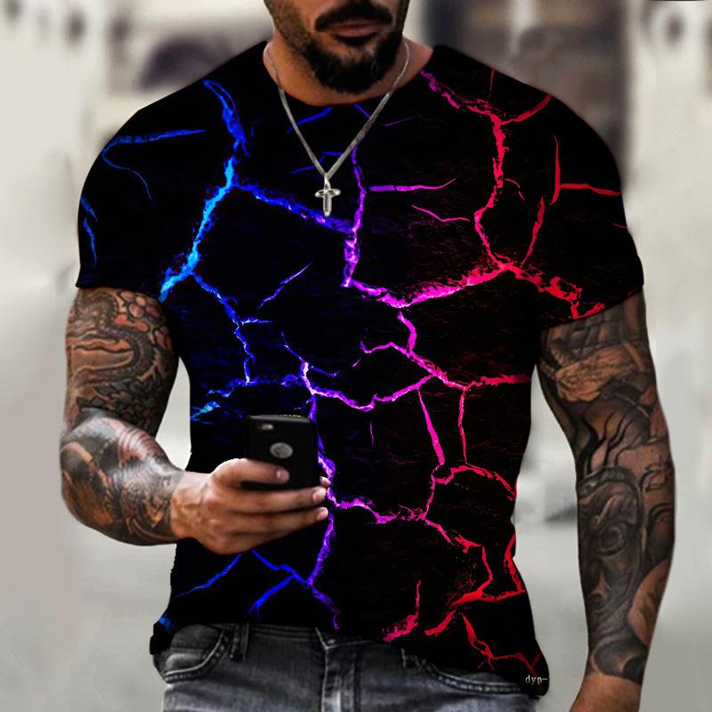 Terror Magma Trend Print 3D T-shirt Fashion for Men's Summer T-shirt