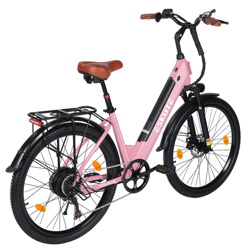 Electric Bicycle ESKUTE C100 26" 250W Motor LCD Display 36V 13AH City Ebike For Adult Top Speed 25Km/h Dual Disc Brake