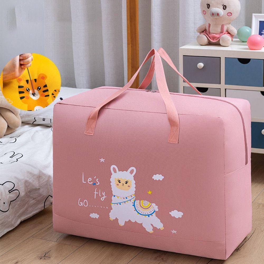 Zipper Kindergarten Quilt Storage Bag Cartoon Pattern Luggage Bag Cute Clothes Moving Bag Blanket