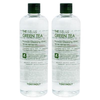 Tony Moly The Moist Green Tea No Wash Cleansing Water 500mlx (2 Einheiten), 500ml, 2 Einheiten