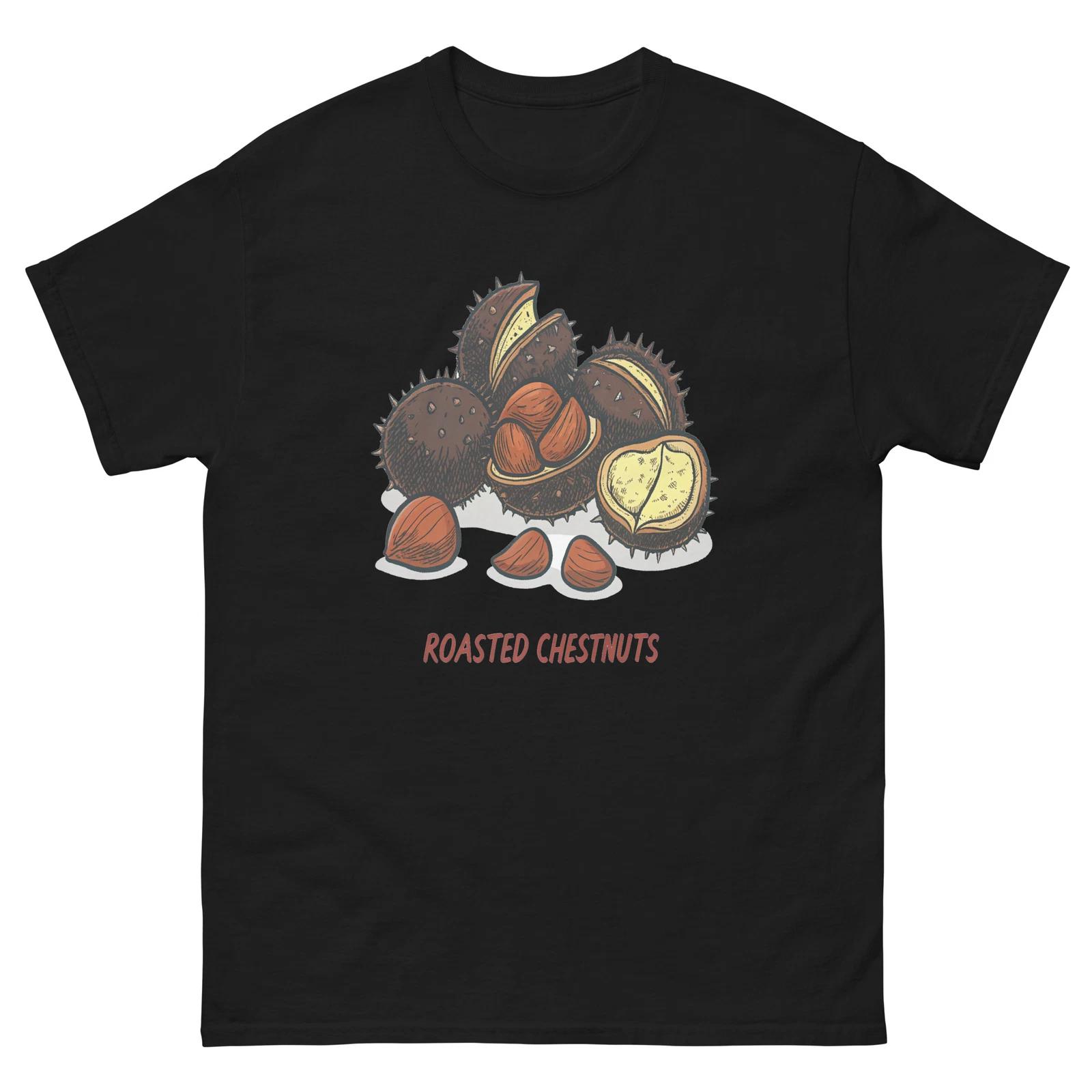Roasted Chestnuts Delicious Food Holiday Eating T-Shirt 2XL