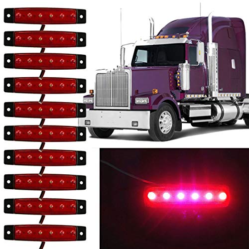 

Eaglerich 10 шт. 12 В 3,8 6 светодиодных красных боковых габаритных фонарей, желтые габаритные фонари для прицепа, задние боковые габаритные фонари красные, светодиодные габаритные фонари, габаритные фонари для кабины, R