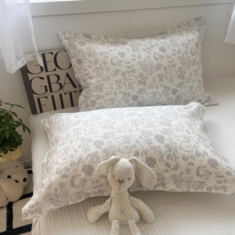 100% Baumwolle Kissenbezug Set - Zwei Stück: Einzeln 40x60cm, Extra Groß 48x74cm, Kernbezug 50x80cm