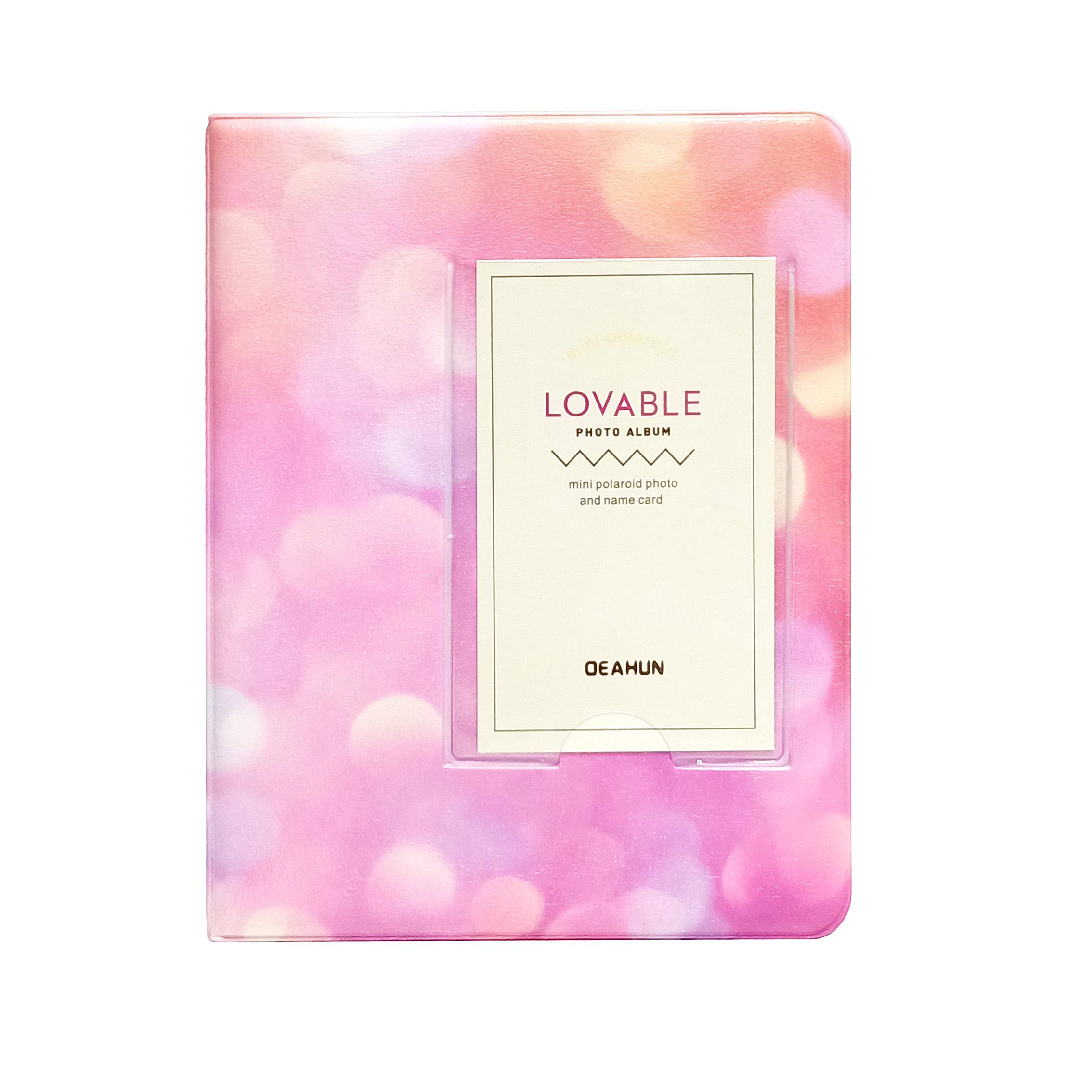 

64 кармана, 3-дюймовый фотокнига, альбом для Fujifilm Instax Mini 11, 9, 8, 7s 90, 70, 25, держатель для карточек с именем, коллекционная книга розовый