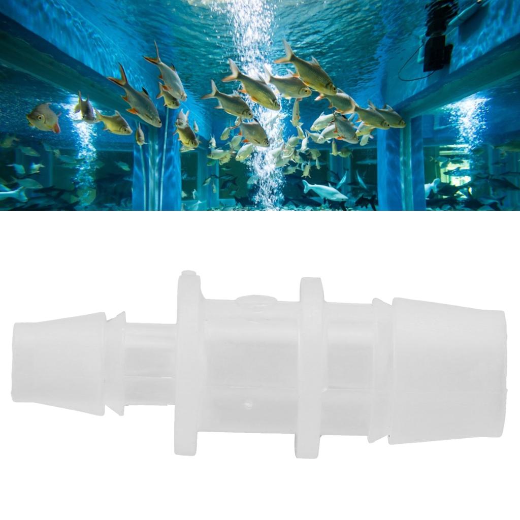 Aquarium Luftventilverbinder Variabler Durchmesser Gerade Klar Weiß Kunststoff Luftschlauch für Aquarien Wasserpumpen