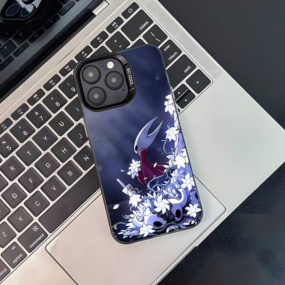 H-Hollow Knight Silksong Phone Case For iPhone 17,16,15,14,13,12,11,Pro,XS,Max,Plus,Mini,SE4,E Black Matte Shockproof Cover