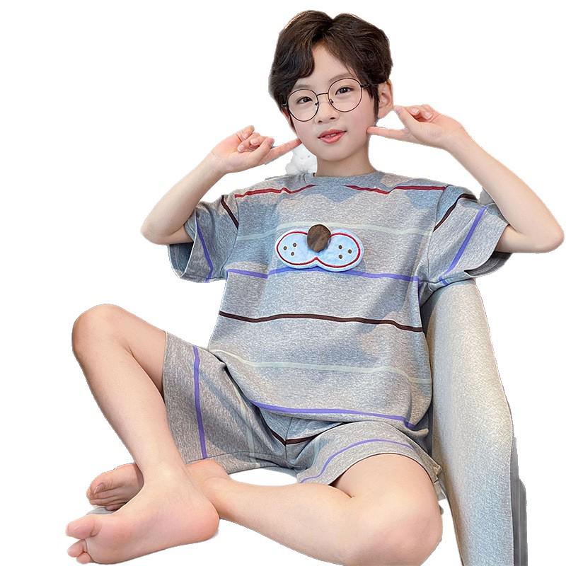 Astronaut Boys Summer Pajama Set - Short Sleeve & Pants for Kids & Teens