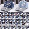 Hat Female Ripped Diamond Cowboy Baseball Cap Fashion Trend Cap Outdoor Shade Sun Protection Cap Spot