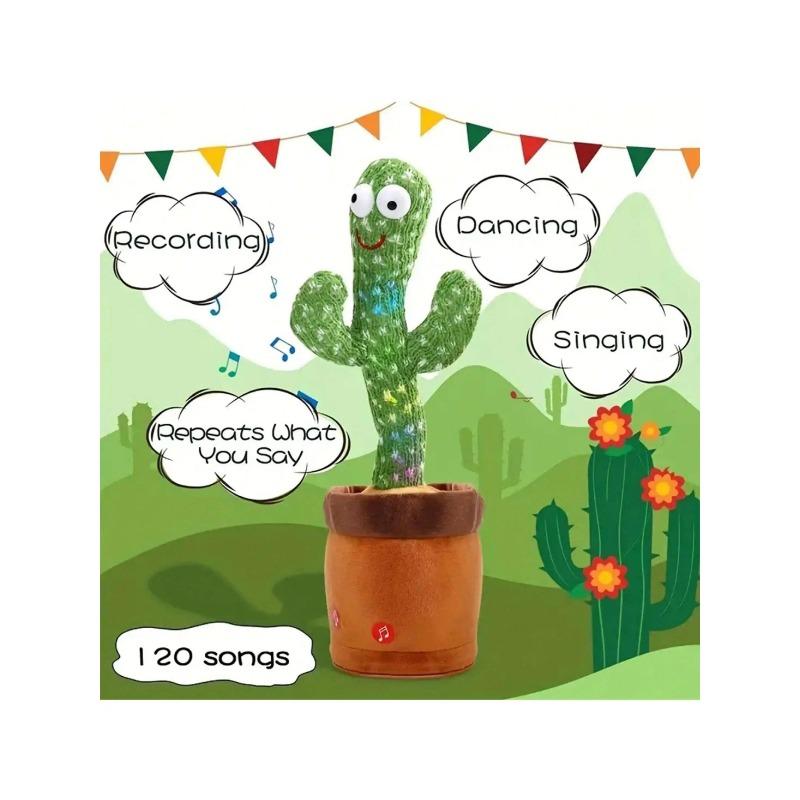 1buc - Jucării cu cactus care dansează și vorbesc pentru bebeluși și fete, cântând care imită înregistrarea care repetă ceea ce spui Sunny Cactus Up Plus