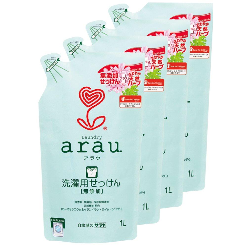 

Geranium Laundry Soap 1 Liter x 4 Pack arau. Refill,