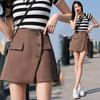 Irregular High-Waist A-line Culottes with Button Details - Women's Korean Style, Spring/Summer 2025