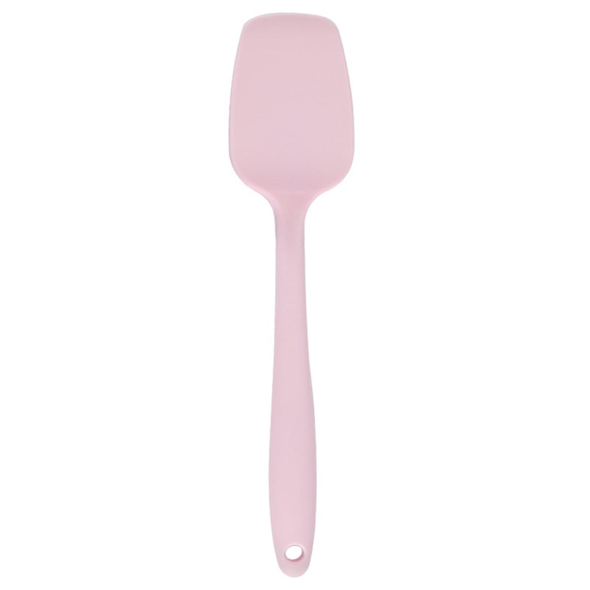 

Силиконовая лопаточка с антипригарным покрытием и отверстием для подвешивания. Нескользящая ручка. Жаростойкий гибкий скребок. Инструмент для смешивания выпечки. Можно мыть в посудомоечной машине. Сливочное масло без BPA. S розовый