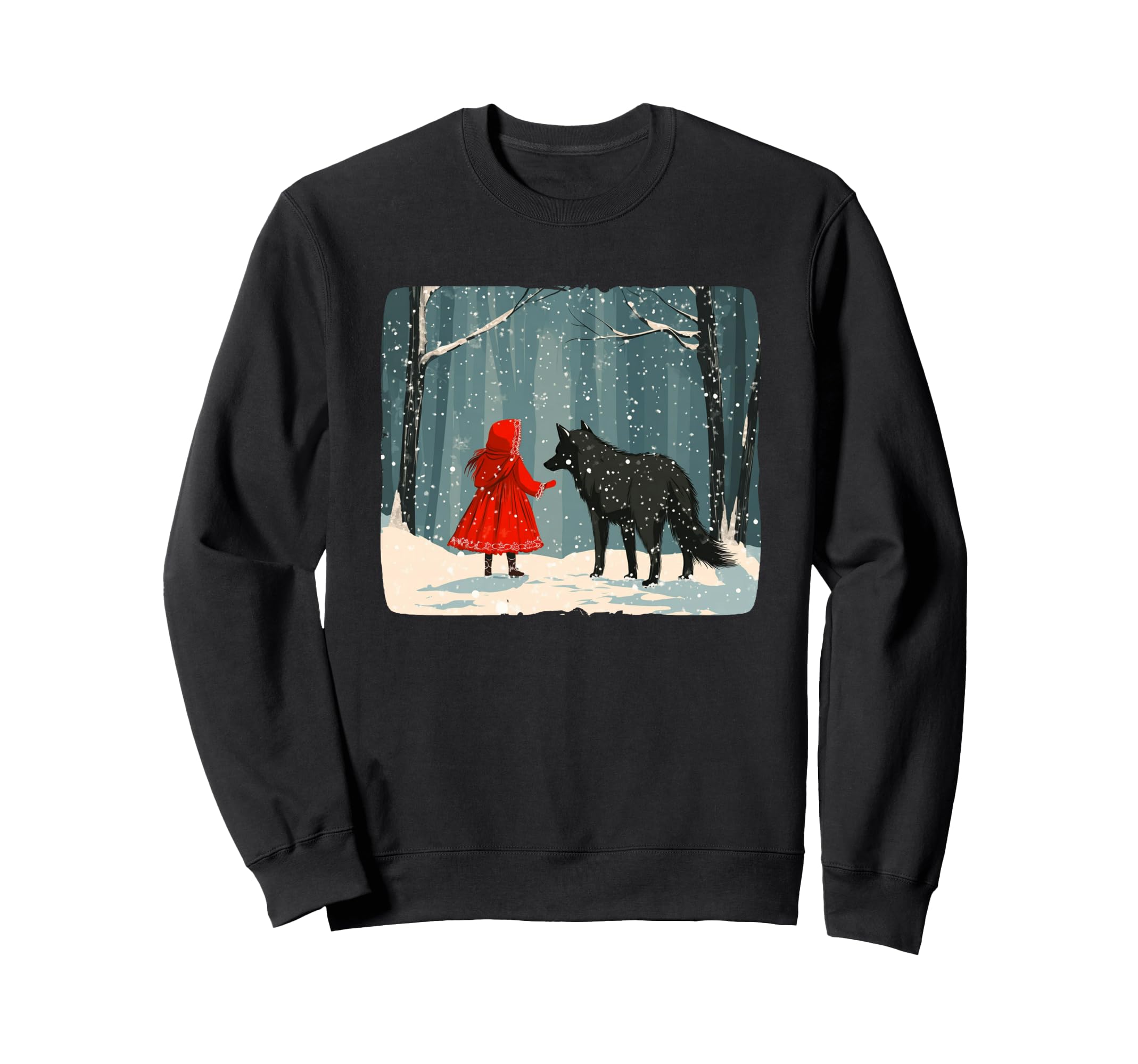 A charming Little Red Riding Hood sweatshirt for fairy tale lovers.