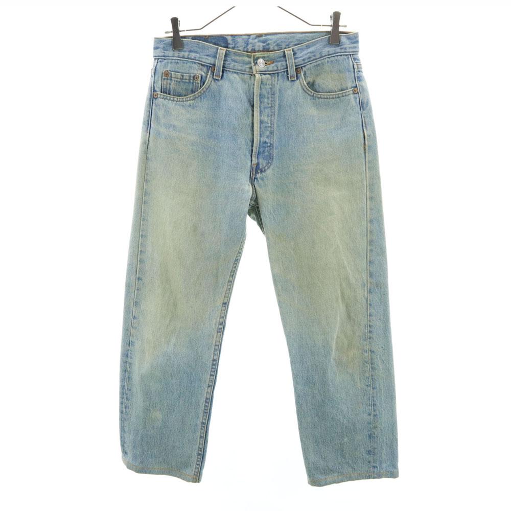 

Levi s 90s 501 Old Denim pants W30 Wash blue Jeans button fly Men s Used