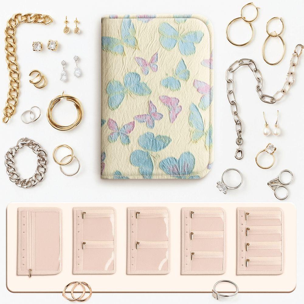 Grid Storage Jewelry Storage Bag Anti-oxidation Notebook Jewelry Handbag Jewelry Organizer  Travel