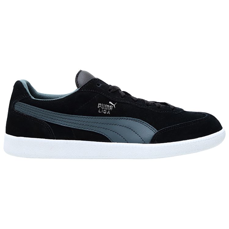 Puma Liga Suede Low Top Skate Shoes Unisex Skate Shoes Black Blue White 341466-91