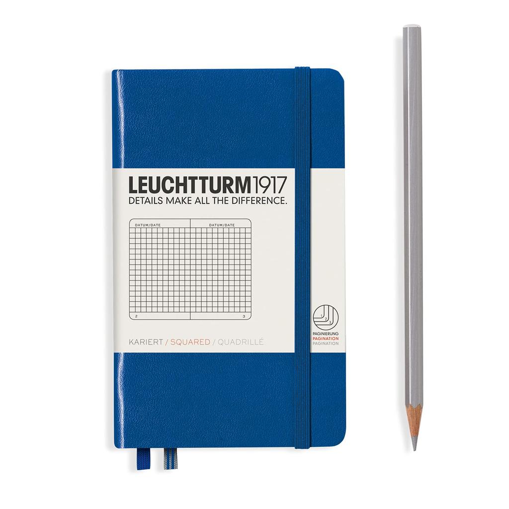 Leuchtturm Royal 344750 Notebook, A6, Grid, Blue,