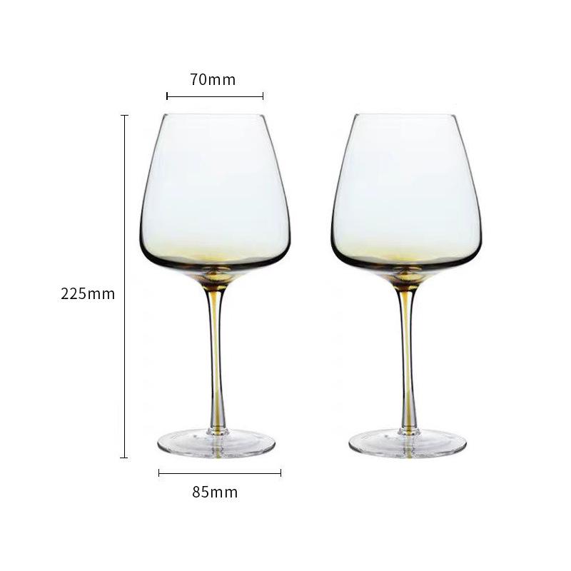 Amber-Colored Crystal Wine & Champagne Goblet