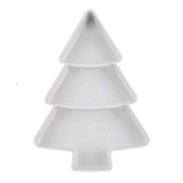 Christmas Tree Shaped Living Room Candy Snacks Nuts Snack Compartmentalized Fruit Tray Home Kitchen Supplies Breakfast Plate Tray Tableware