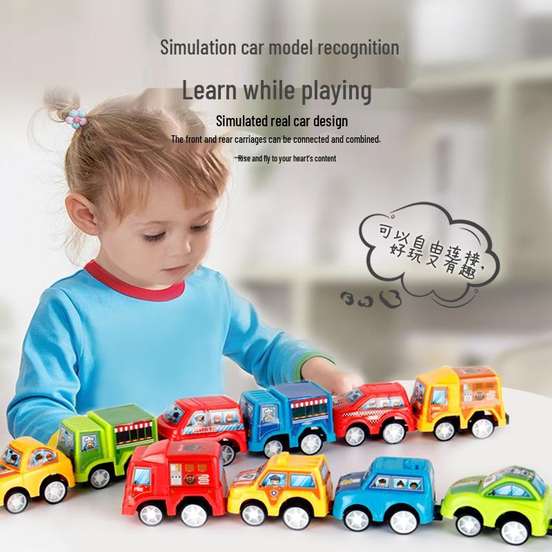 Kids' Pull-Back City Vehicle Set: Fire Truck & More