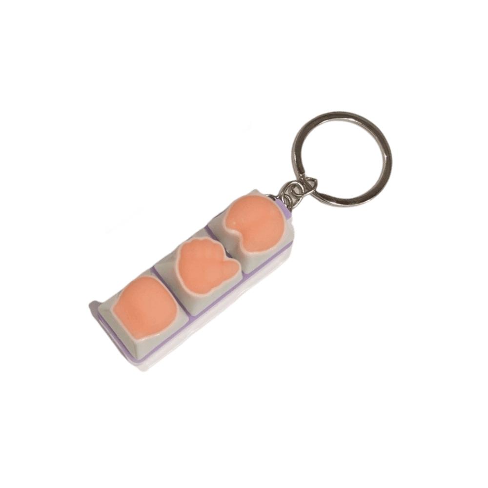 Decompression Keyboard Key Fidget Keychain DIY Keycaps Keyboard Key Toy Clicker Toy  Stress Relief
