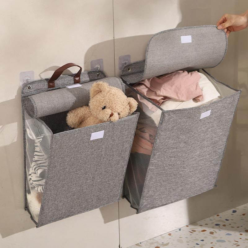 Cesto per la biancheria pieghevole da parete di grande capacità per casa e dormitorio