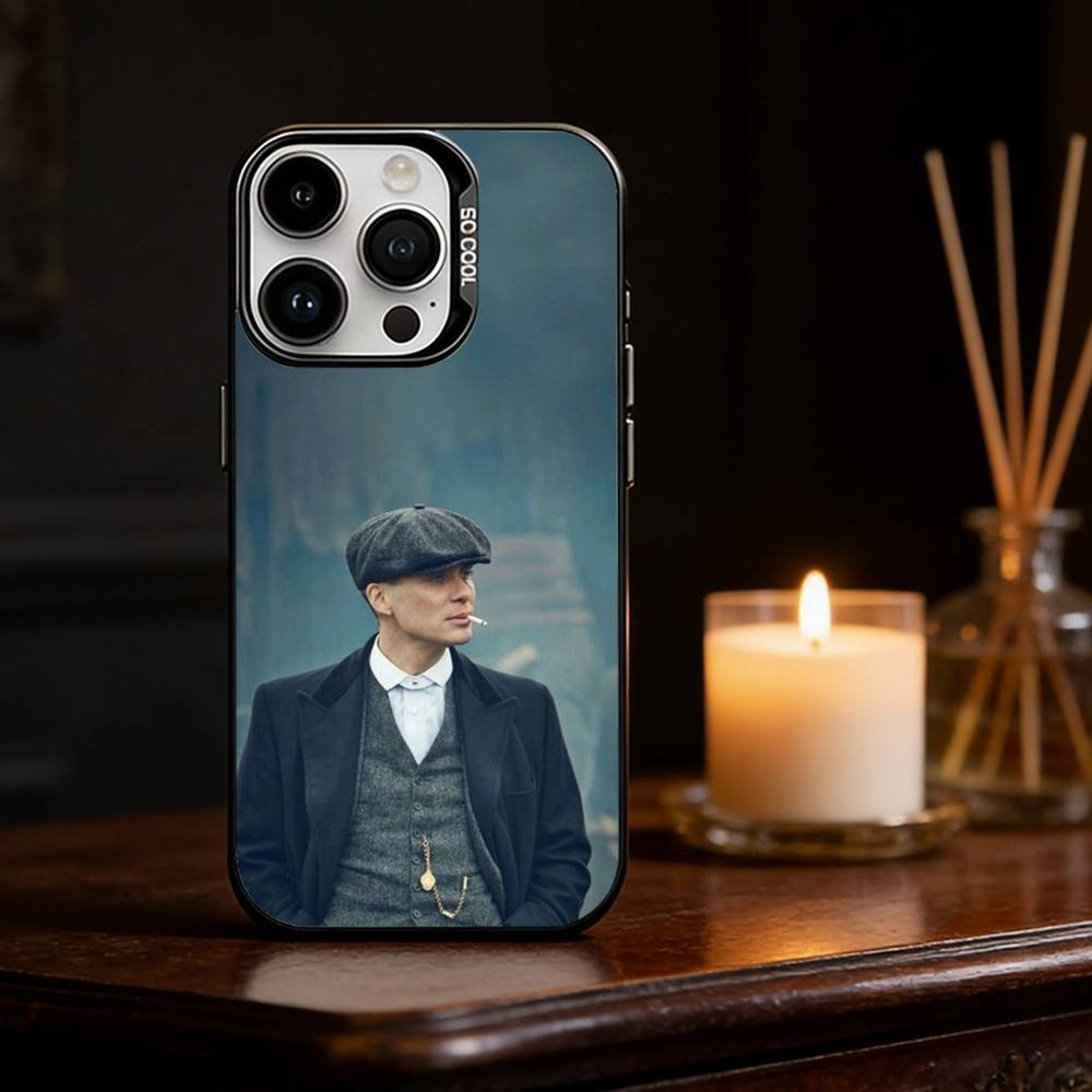 

P-Peaky B-Blinders Movie Phone Case For iPhone 17 16 15 14 13 12 11 Pro Max Plus Silver Matte Black Cover iPhone12PRO