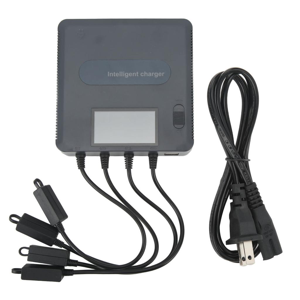 LCD Display Battery Charger Fast Charging Smart Battery Charging Hub for DJI Mavic AIR 2 Mavic AIR 2S UAV Grey 100‑240V
