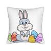 Funny Easter Cats Ears Bunny Eggs Pillow Case  Comfy Pillow Cover Vintage Pillowcases For Sofa Couch Bed Living Room