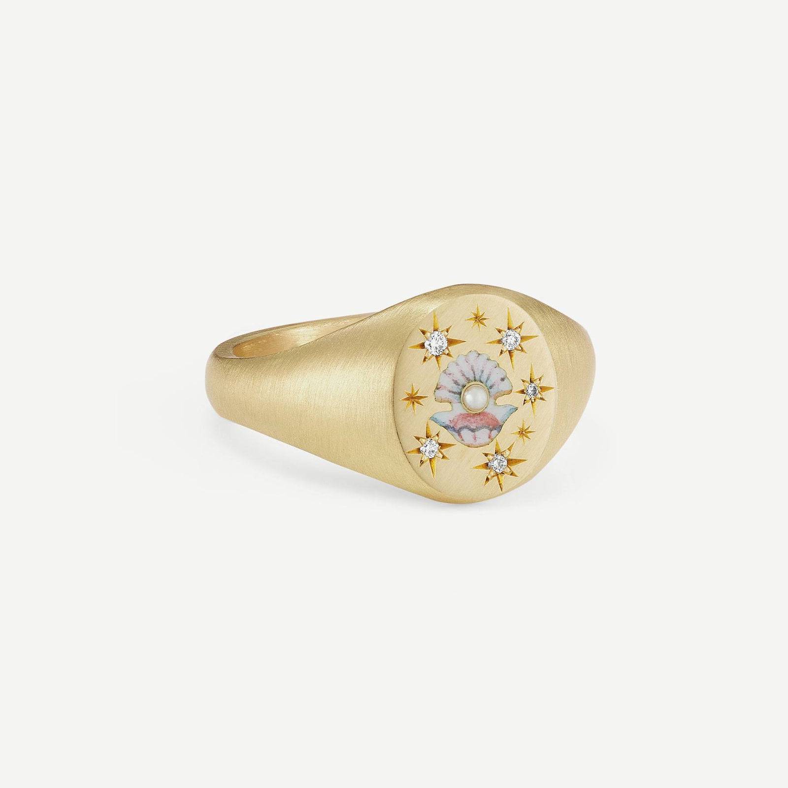 

Titanium Steel Fashion Light Luxury Painted Seal Statement Ring Butterfly Love Rabbit Flower Personality Design Sense 18K