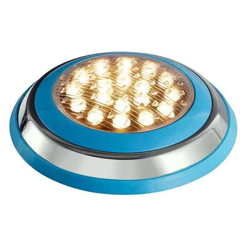 Stainless Steel Wall-Mounted Underwater LED Pool Light, 12V/24V, Remote Control
