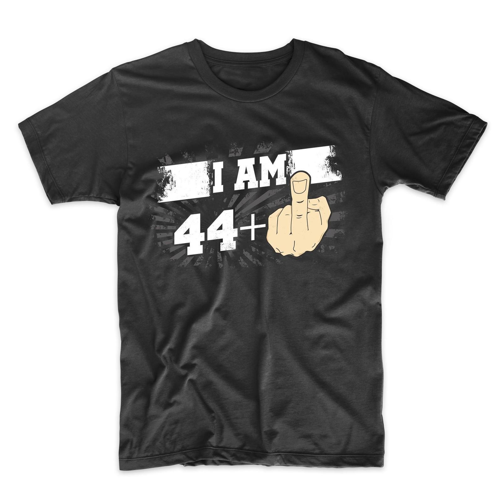 45th Birthday Shirt For Men - I Am 44 Plus Middle Finger 45 Years Old T-Shirt S