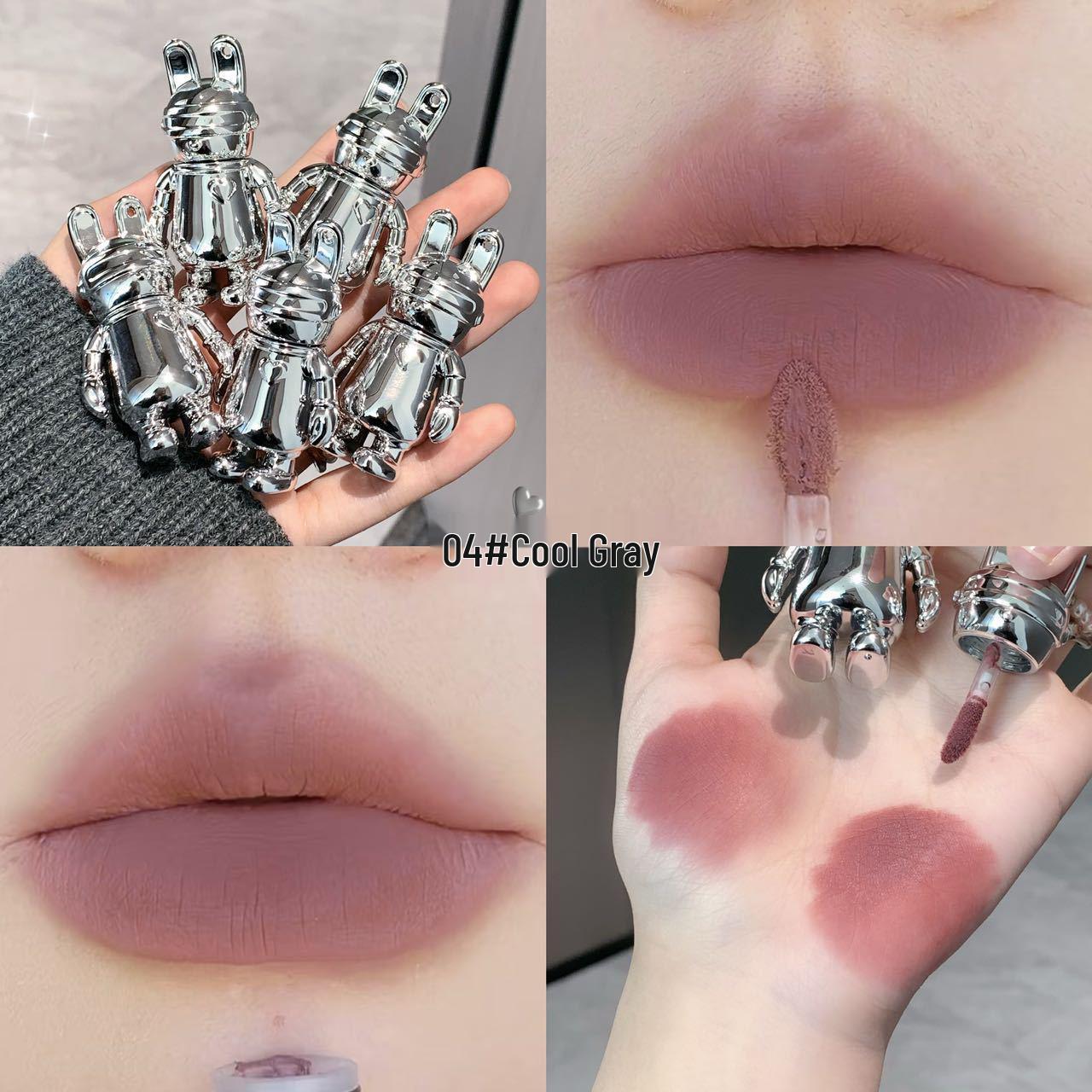 

YPYP Время-пространство Кролик Матовый блеск для губ: Высокопигментированный, не сушащий, низконасыщенный нюд для универсального макияжа