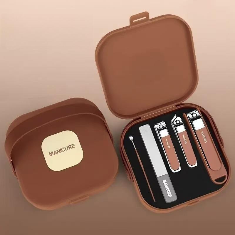 Professional Nail Clipper Set with Anti-Splash Design Heavy-Duty Stainless Steel Nail Scissors, Nail Clippers, Nail File & Nail Polish Remover