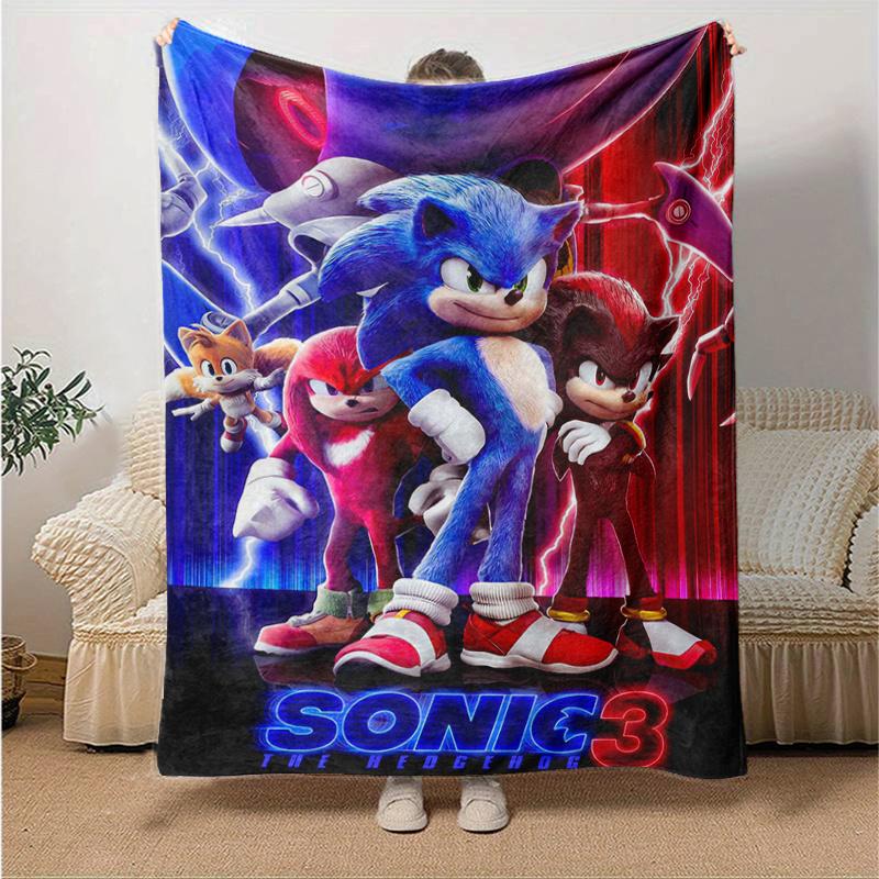 1pc Sonic the Hedgehog Sonic Boom Movie Poster Print, Home Decor, Couch Blanket .B066