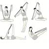 Yoga Resistance Band with Numbered Markings, Elastic Design for Latin Dance, Pilates, Gym Fitness Training and Home Workout